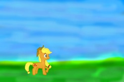 Size: 1024x681 | Tagged: safe, artist:lightsaberguy, applejack, earth pony, pony, g4, applejack's hat, cowboy hat, female, hat, mare, solo