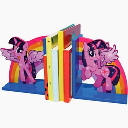Size: 450x450 | Tagged: safe, twilight sparkle, alicorn, pony, g4, bookends, butt wings, female, irl, mare, merchandise, photo, special face, twilight sparkle (alicorn)