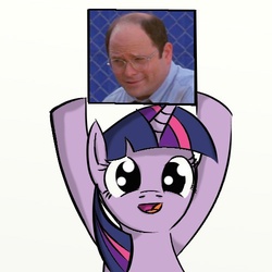 Size: 500x500 | Tagged: safe, twilight sparkle, g4, costanza face, george costanza, ishygddt, reaction image, seinfeld