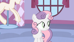 Size: 1365x768 | Tagged: safe, screencap, sweetie belle, g4, my little pony: friendship is magic, stare master, female, solo