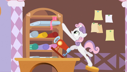 Size: 1365x768 | Tagged: safe, screencap, sweetie belle, g4, my little pony: friendship is magic, stare master, female, solo