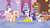 Size: 1365x768 | Tagged: safe, screencap, fluttershy, rarity, sweetie belle, g4, my little pony: friendship is magic, stare master