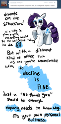 Size: 680x1380 | Tagged: safe, artist:moonblizzard, rarity, g4, ask, female, rarity answers, solo, tumblr