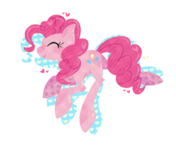 Size: 889x749 | Tagged: safe, artist:lucybel-sama, pinkie pie, g4, eyes closed, female, heart, solo