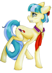 Size: 2072x2929 | Tagged: safe, artist:savor-the-moments, coco pommel, g4, female, high res, solo, traditional art