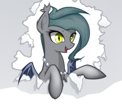 Size: 2093x1809 | Tagged: safe, artist:xn-d, oc, oc only, oc:grey mouse, bat pony, pony, simple background, smiling, solo, transparent background