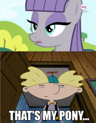 Size: 641x824 | Tagged: safe, maud pie, g4, maud pie (episode), arnie, hey arnold, image macro, meme