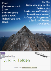 Size: 500x692 | Tagged: safe, maud pie, g4, maud pie (episode), i write like, poetry, tolkien