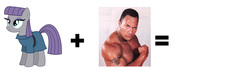 Size: 2312x652 | Tagged: safe, g4, maud pie (episode), meme, the rock, wwe