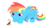 Size: 460x260 | Tagged: safe, artist:midnightpremiere, rainbow dash, cockroach, insect, g4, female, filly, filly rainbow dash, solo