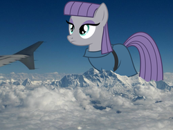 Size: 1500x1125 | Tagged: safe, maud pie, earth pony, pony, g4, maud pie (episode), female, giant pony, giant/macro earth pony, giantess, highrise ponies, irl, macro, mare, mount everest, photo, ponies in real life, solo