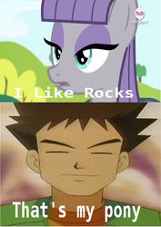 Size: 2480x3508 | Tagged: safe, maud pie, g4, maud pie (episode), brock, high res, meme, pokémon, that's my pony, that's my x