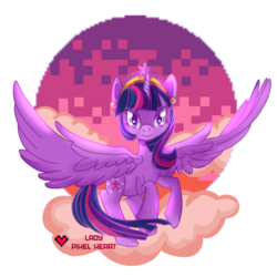 Size: 1024x1024 | Tagged: safe, artist:ladypixelheart, twilight sparkle, alicorn, pony, g4, female, mare, simple background, solo, transparent background, twilight sparkle (alicorn)