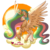 Size: 1024x1016 | Tagged: safe, artist:ladypixelheart, princess celestia, pony, g4, backlighting, cloud, colored pupils, cute, cutelestia, female, flying, heart, lidded eyes, looking at you, mare, partial background, simple background, smiling, solo, spread wings, sun, transparent background