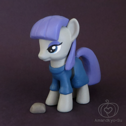 Size: 585x585 | Tagged: safe, artist:amandkyo-su, boulder (g4), maud pie, g4, maud pie (episode), customized toy, that was fast