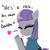 Size: 1000x1000 | Tagged: safe, artist:alicornoverlord, boulder (g4), maud pie, earth pony, pony, g4, maud pie (episode), my little pony: friendship is magic, cute, eyes closed, female, floating heart, heart, interspecies, maudabetes, rockcon, ship:maulder, smiling, solo, when she smiles