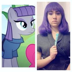 Size: 960x960 | Tagged: safe, artist:magyktrix, maud pie, human, g4, maud pie (episode), closet cosplay, cosplay, irl, irl human, photo, rock candy, spoiler