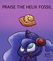 Size: 1000x1146 | Tagged: safe, artist:captain64, princess luna, gamer luna, g4, female, helix fossil, pokémon, solo, tumblr, twitch plays pokémon