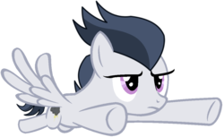 Size: 1050x644 | Tagged: safe, artist:dreamcasterpegasus, rumble, g4, flying, male, older, simple background, solo, transparent background