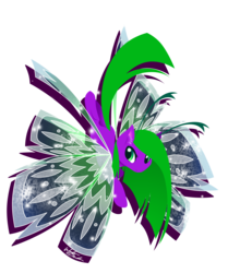 Size: 4500x5112 | Tagged: safe, artist:fuyusfox, oc, oc only, breezie, absurd resolution, colored wings, gradient wings, rocket, solo, sparkly wings, wings