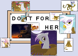 Size: 1400x1000 | Tagged: artist needed, safe, gilda, griffon, g4, do it for her, gilda drama, male, meme, the simpsons