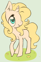 Size: 311x465 | Tagged: safe, artist:daisybud, oc, oc only, blank flank, cute, explicit source, female, filly, solo, tumblr