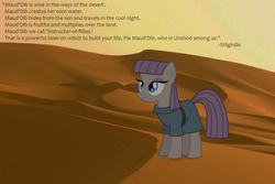 Size: 1280x854 | Tagged: safe, artist:mokona, maud pie, g4, maud pie (episode), season 4, dune, female, maud'dib, muad'dib, solo