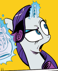 Size: 289x354 | Tagged: safe, idw, rarity, g4, female, reaction image, solo