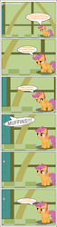 Size: 904x3612 | Tagged: safe, artist:zacatron94, derpy hooves, scootaloo, pegasus, pony, g4, comic, female, mare, no rainbows here