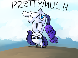 Size: 800x600 | Tagged: safe, artist:moonblizzard, rarity, g4, ask, female, rarity answers, solo, tumblr, upside down