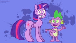 Size: 7000x3938 | Tagged: safe, artist:scobionicle99, spike, twilight sparkle, alicorn, pony, g4, female, mare, twilight sparkle (alicorn)