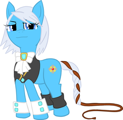 Size: 1454x1421 | Tagged: safe, artist:vosmy, pony, ace attorney, braided tail, clothes, cufflinks, cuffs (clothes), franziska von karma, ponified, simple background, solo, whip, white background
