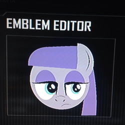 Size: 1936x1936 | Tagged: safe, maud pie, g4, maud pie (episode), call of duty, call of duty: black ops 2, emblem editor, female, solo