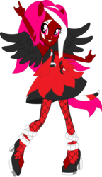 Size: 678x1179 | Tagged: safe, artist:pinkiepieparties, oc, oc only, equestria girls, g4, my little pony equestria girls: rainbow rocks, red and black oc, simple background, solo, transparent background