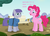 Size: 1963x1427 | Tagged: safe, artist:itoruna-the-platypus, maud pie, pinkie pie, earth pony, pony, g4, maud pie (episode), ..., bubble berry, duo, itty you magnificent bitch, male, maulder berry, rule 63, vector