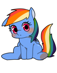 Size: 700x900 | Tagged: safe, artist:usagimochi, rainbow dash, g4, female, pixiv, solo