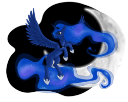 Size: 3007x2400 | Tagged: safe, artist:ponimichla, princess luna, g4, female, high res, solo