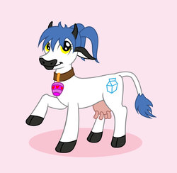 Size: 720x702 | Tagged: safe, artist:stoneth, oc, oc only, cow, barely pony related, cloven hooves, female, solo, udder