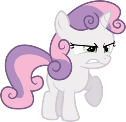 Size: 1059x1027 | Tagged: safe, artist:ex-machinart, sweetie belle, pony, unicorn, g4, angry, female, filly, foal, simple background, solo, sweetie belle is not amused, transparent background, vector