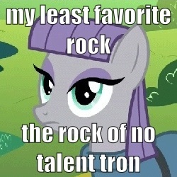 Size: 250x250 | Tagged: safe, maud pie, g4, maud pie (episode), adventure in the comments, female, image macro, mad (tv series), mad magazine, meme, rock, rock pun, solo
