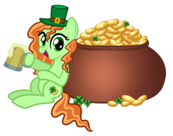 Size: 3024x2376 | Tagged: safe, artist:thecheeseburger, oc, oc only, high res, pot of gold, saint patrick's day, solo, st patricks
