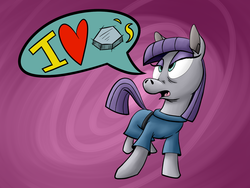 Size: 1600x1200 | Tagged: safe, artist:nocturnalmeteor, maud pie, g4, maud pie (episode), my little pony: friendship is magic, female, solo, speech bubble