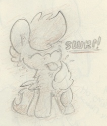 Size: 524x619 | Tagged: safe, artist:slightlyshade, scootaloo, g4, cute, female, ice cream, solo, traditional art