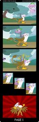 Size: 2989x9185 | Tagged: safe, artist:sulyo, gilda, spike, twilight sparkle, griffon, g4, angry, comic, rage, riding, rodeo