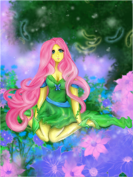 Size: 600x800 | Tagged: safe, artist:rubyaura, fluttershy, human, g4, female, humanized, pony coloring, solo