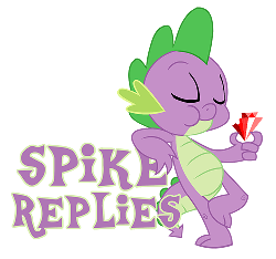 Size: 500x468 | Tagged: safe, artist:spike-replies, spike, g4, animated, eating, gem, male, solo, spike-replies