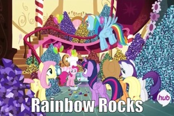 Size: 960x640 | Tagged: safe, screencap, applejack, fluttershy, pinkie pie, rainbow dash, rarity, twilight sparkle, alicorn, pony, g4, maud pie (episode), balloon, female, image macro, mare, meme, twilight sparkle (alicorn)