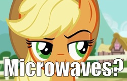 Size: 536x343 | Tagged: safe, screencap, applejack, g4, female, image macro, meme, solo, unconvinced applejack