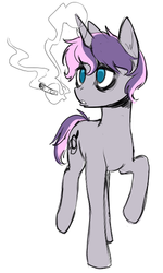 Size: 300x500 | Tagged: artist needed, safe, oc, oc only, oc:digibrony, cigarette, cigarette smoke, smoking, solo