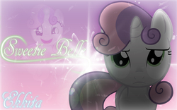 Size: 1920x1200 | Tagged: safe, artist:ekkitathefilly, artist:ocarina0ftimelord, sweetie belle, g4, female, lens flare, magic, solo, vector, wallpaper